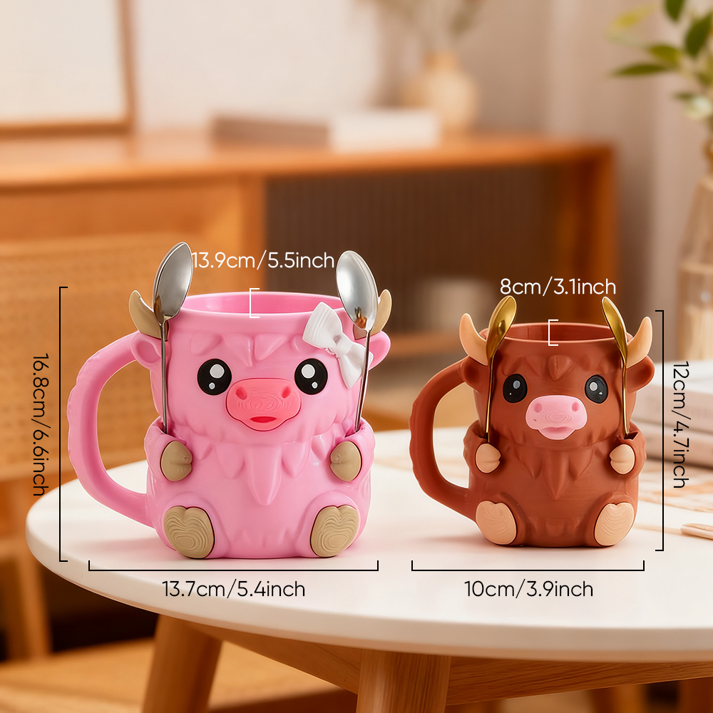 Christmas Gifts Cute Cow Style Ice Cream Pint Holder with Handle and Spoon – Reusable Antifreeze Cooler Sleeve for Ice Cream, Drinks, and Desserts – Funny Cow Gifts for Ice Cream Lovers - MyFaceSocksAU