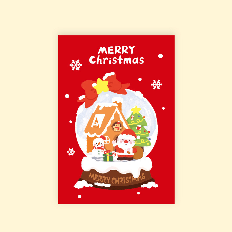 Christmas Greeting Card Santa Claus 0.01x10x10CM - MyFaceSocksAU
