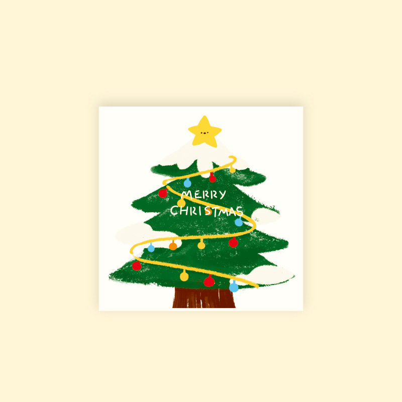 Christmas Greeting Card Christmas Tree 0.01x10x10CM - MyFaceSocksAU
