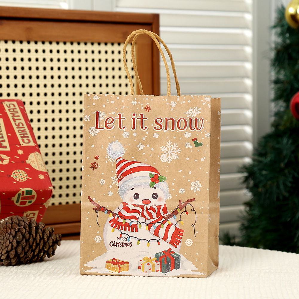 Christmas Gifts Bag Gift Cartoon Santa Claus 21x15x8CM - MyFaceSocksAU