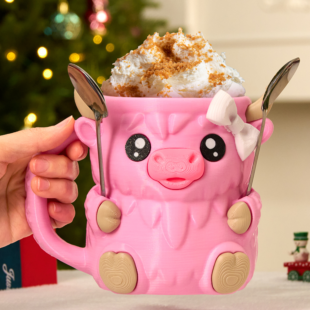 Christmas Gifts Cute Cow Style Ice Cream Pint Holder with Handle and Spoon – Reusable Antifreeze Cooler Sleeve for Ice Cream, Drinks, and Desserts – Funny Cow Gifts for Ice Cream Lovers - MyFaceSocksAU