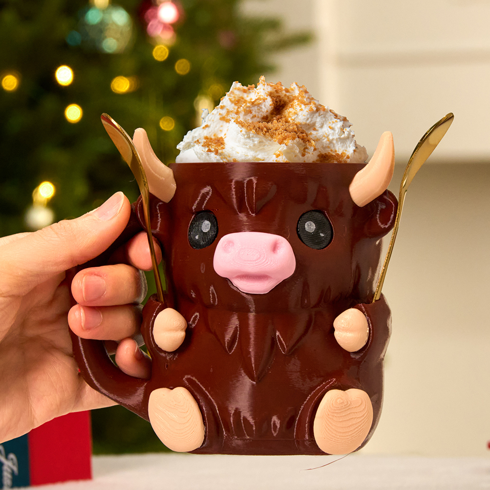 Christmas Gifts Cute Cow Style Ice Cream Pint Holder with Handle and Spoon – Reusable Antifreeze Cooler Sleeve for Ice Cream, Drinks, and Desserts – Funny Cow Gifts for Ice Cream Lovers - MyFaceSocksAU