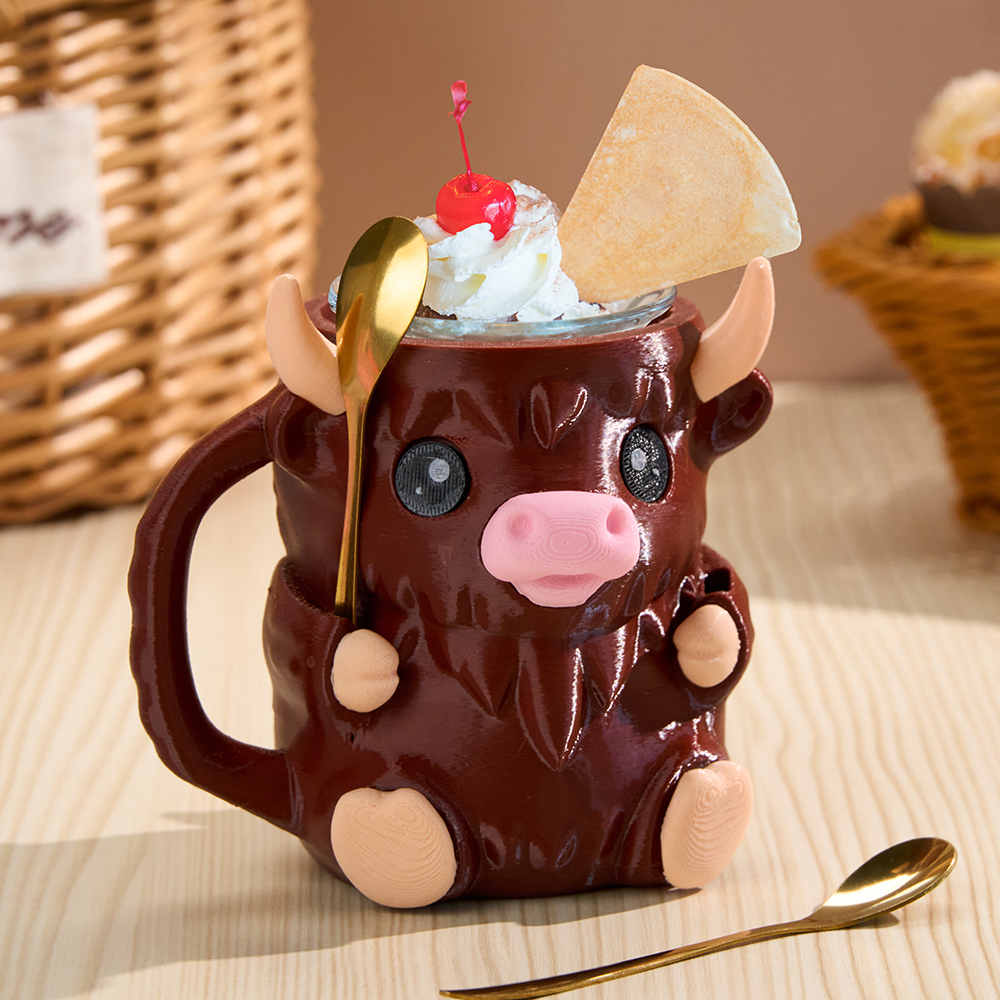Christmas Gifts Cute Cow Style Ice Cream Pint Holder with Handle and Spoon – Reusable Antifreeze Cooler Sleeve for Ice Cream, Drinks, and Desserts Funny Cow Gifts for Ice Cream Lovers - MyFaceSocksAU