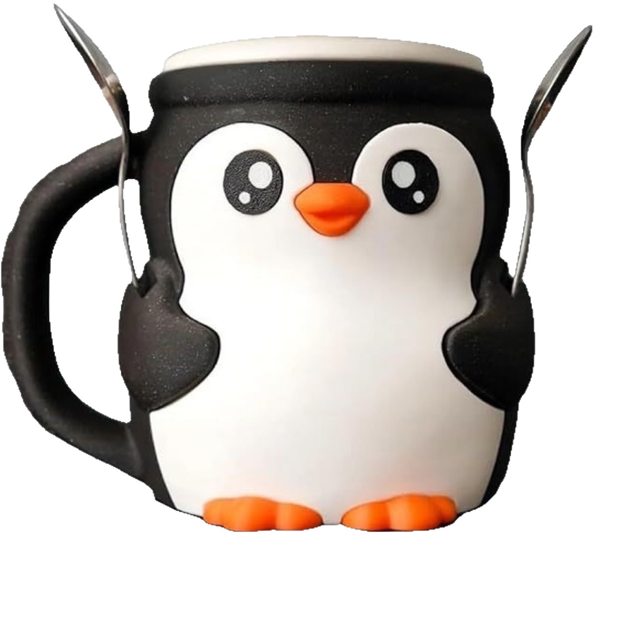 Cute Animal Style Ice Cream Pint Holder with Handle and Spoon Reusable Antifreeze Cooler Sleeve for Ice Cream, Drinks, and Desserts Funny Gifts for Ice Cream Lovers Christmas Gifts - MyFaceSocksAU