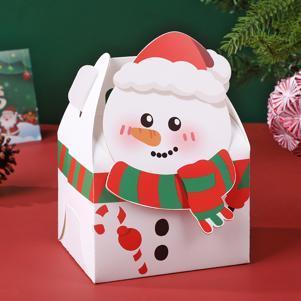 Christmas Hand-held Gift Box Snowman 10x12x16cm - MyFaceSocksAU