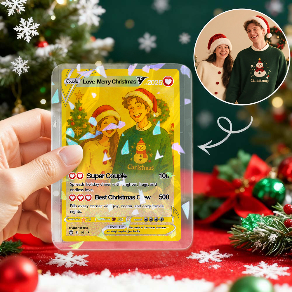 Christmas Gift Poke Card Custom Poke Card Gift For Family Couple Custom Santa Present
