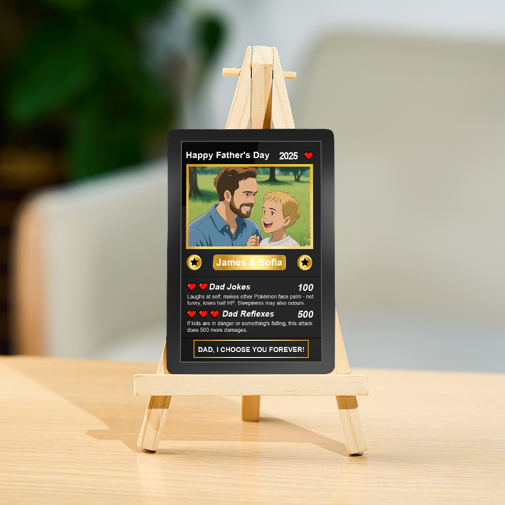 Personalized Father's Day Anime Cards, Custom Photo Anime Card, Fathers Day Gift For Dad, Gift For Husband - MyFaceSocksAU