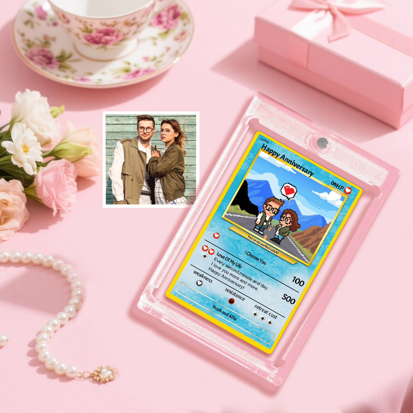 Personalized Father's Day Pokemon Card, Custom Poke Photo Cards, Gifts for Gamer Dad, Father's Day Gift, Custom PokeTrainer Card