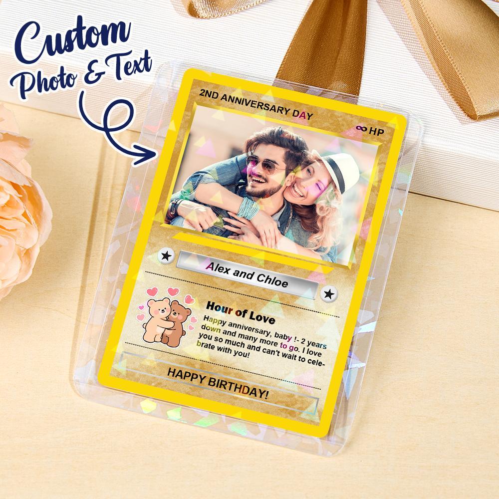 Custom Photo Text Birthday Cards Personalized Card For Kid Birthday Gift Boyfriend Gift Birthday Keepsake Happy Birthday Poke Card - MyFaceSocksAU