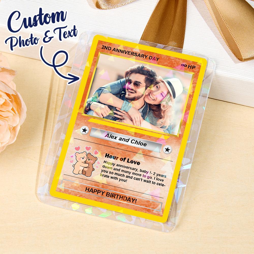 Custom Photo Text Birthday Cards Personalized Card For Kid Birthday Gift Boyfriend Gift Birthday Keepsake Happy Birthday Poke Card - MyFaceSocksAU