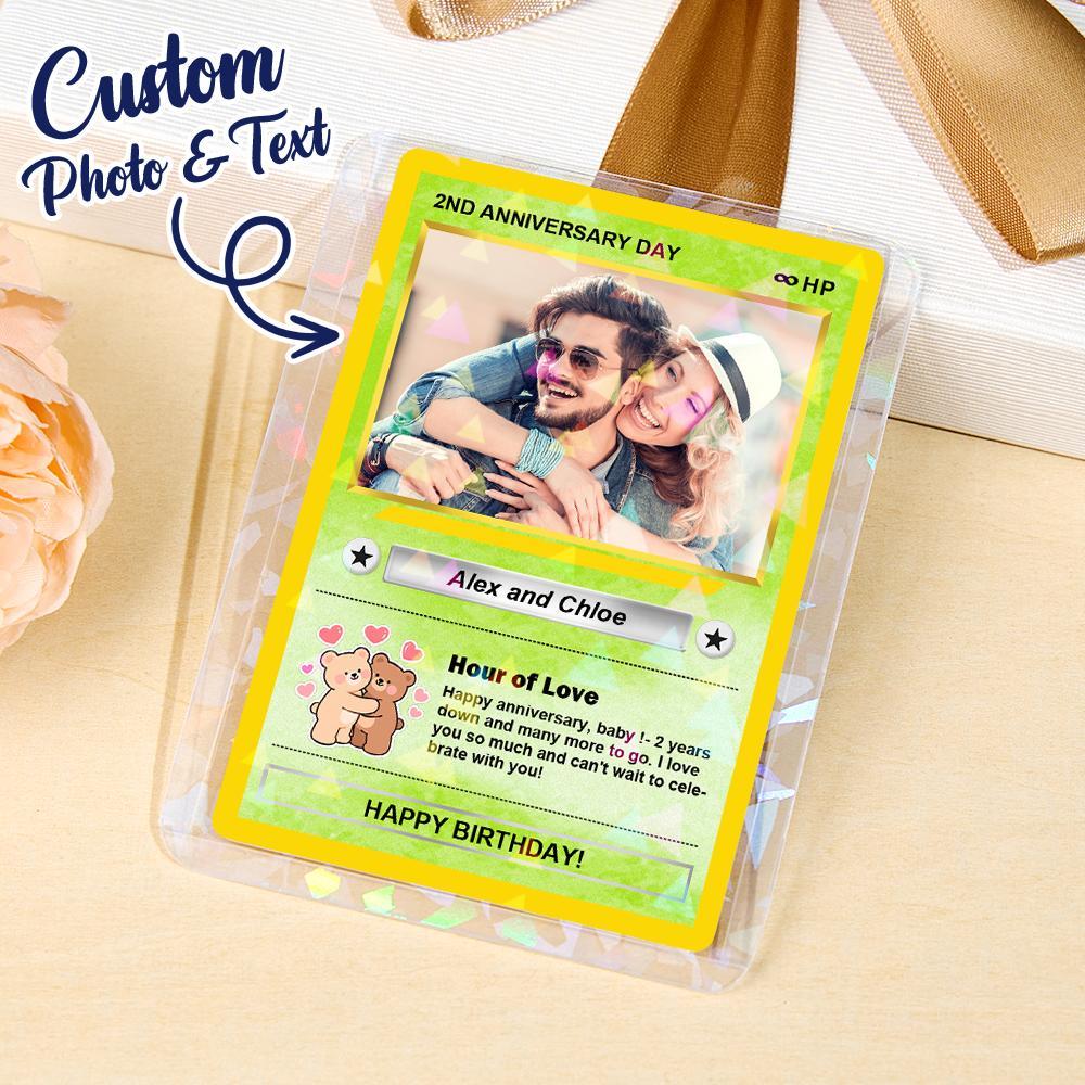 Custom Photo Text Birthday Cards Personalized Card For Kid Birthday Gift Boyfriend Gift Birthday Keepsake Happy Birthday Poke Card - MyFaceSocksAU