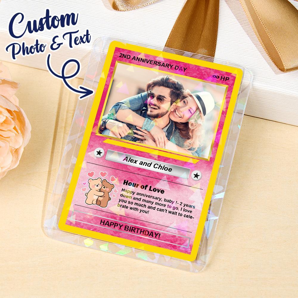 Custom Photo Text Birthday Cards Personalized Card For Kid Birthday Gift Boyfriend Gift Birthday Keepsake Happy Birthday Poke Card - MyFaceSocksAU