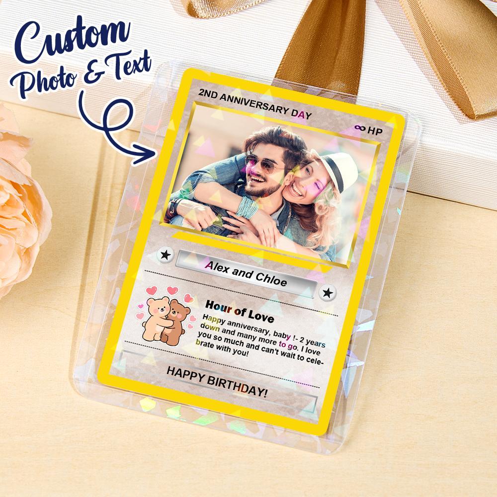 Custom Photo Text Birthday Cards Personalized Card For Kid Birthday Gift Boyfriend Gift Birthday Keepsake Happy Birthday Poke Card - MyFaceSocksAU
