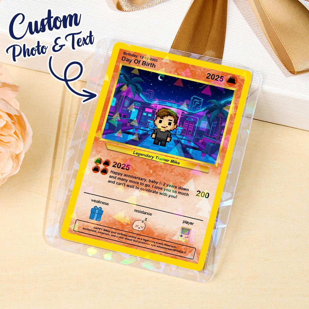 Custom Photo Text Birthday Cards Personalized Card For Kid Birthday Gift Boyfriend Gift Birthday Keepsake Happy Birthday Poke Card - MyFaceSocksAU
