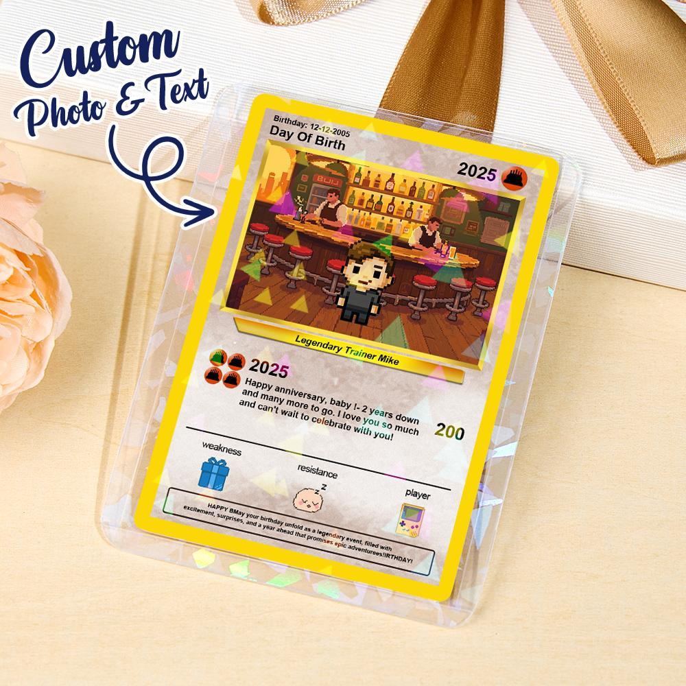 Custom Photo Text Birthday Cards Personalized Card For Kid Birthday Gift Boyfriend Gift Birthday Keepsake Happy Birthday Poke Card - MyFaceSocksAU
