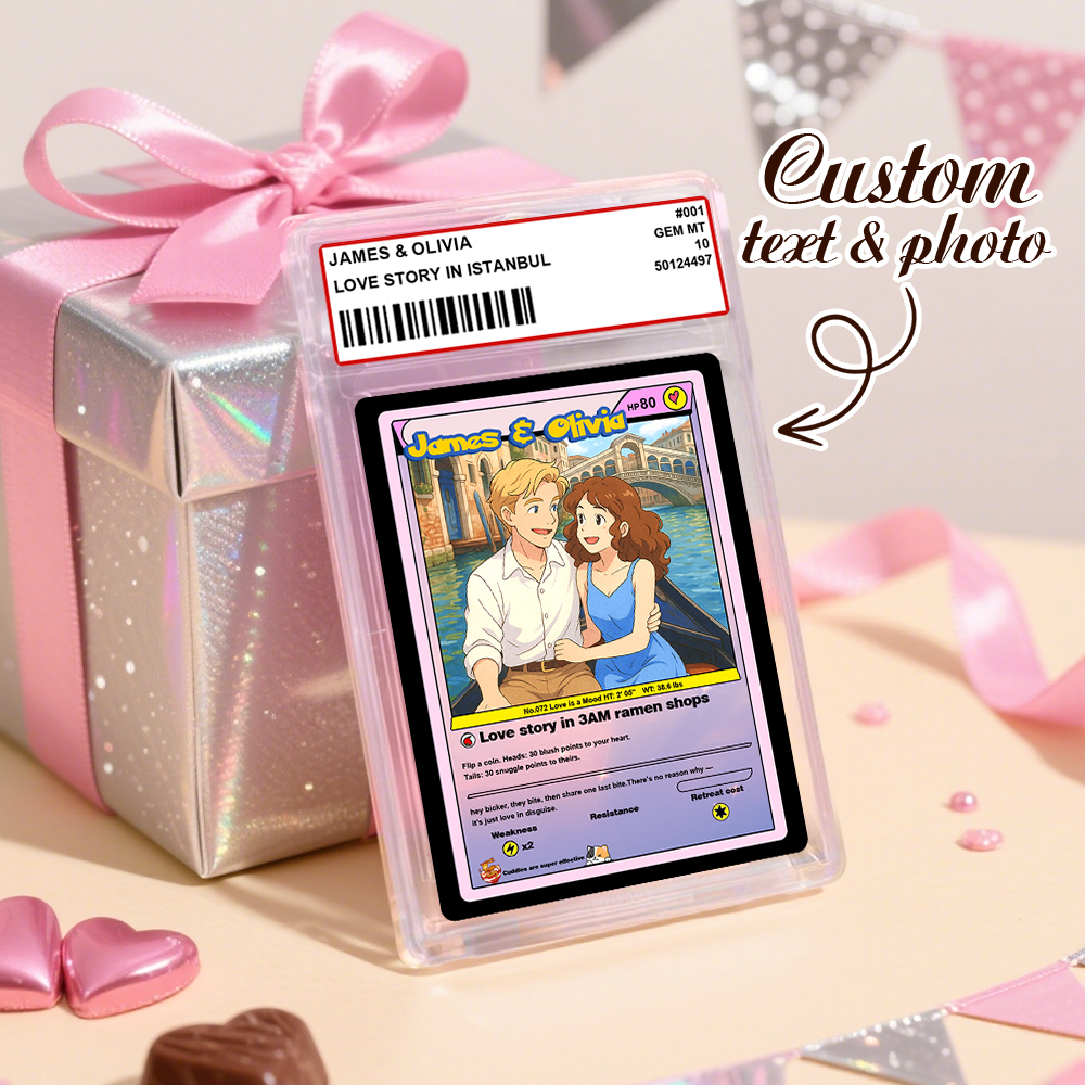 Custom Anime Card Personalized Love Gift for Anniversary, Valentine's Day or Birthday