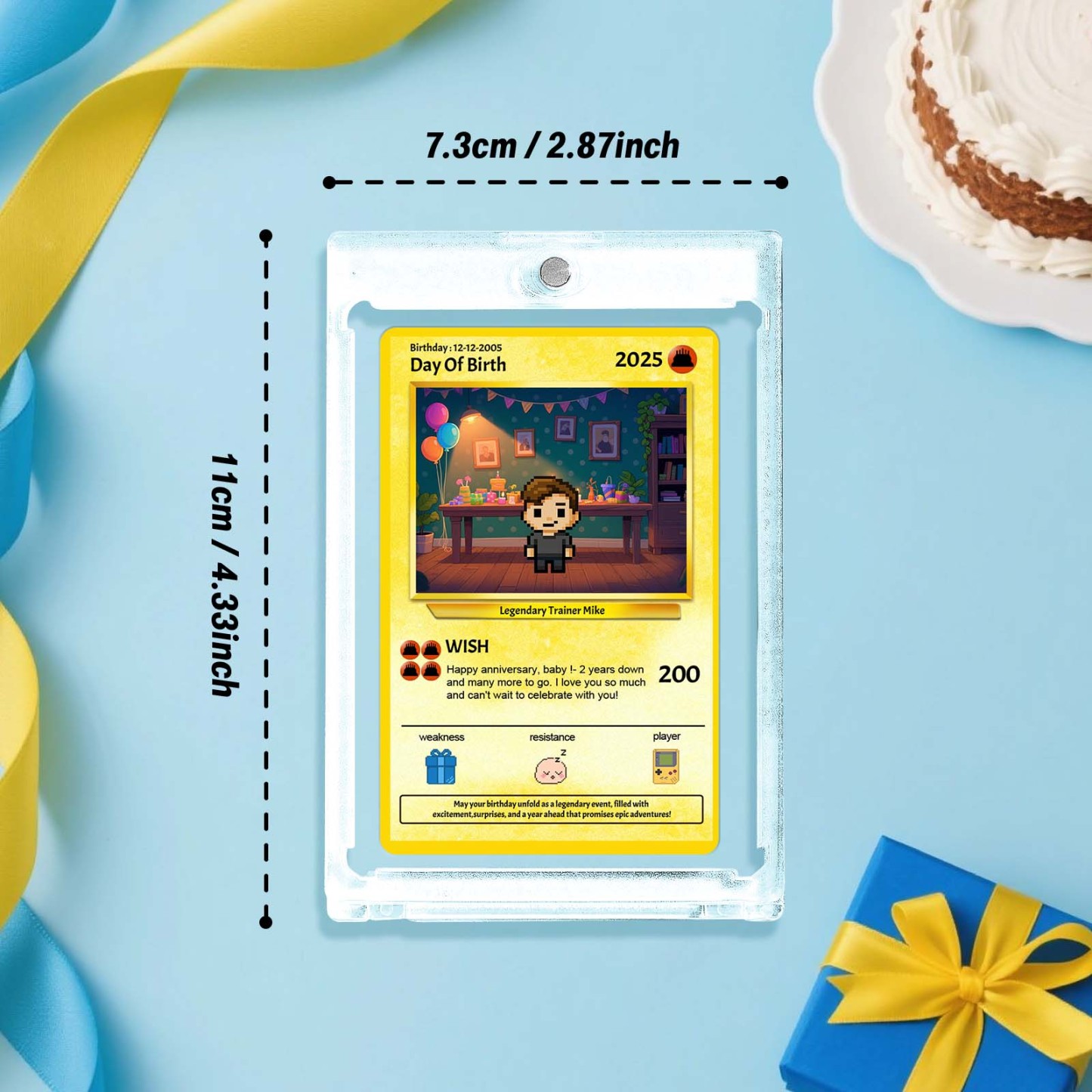 Custom Cartoon Birthday Cards Personalized Card For Kid Birthday Gift Boyfriend Gift Birthday Keepsake Happy Birthday Poke Card - MyFaceSocksAU