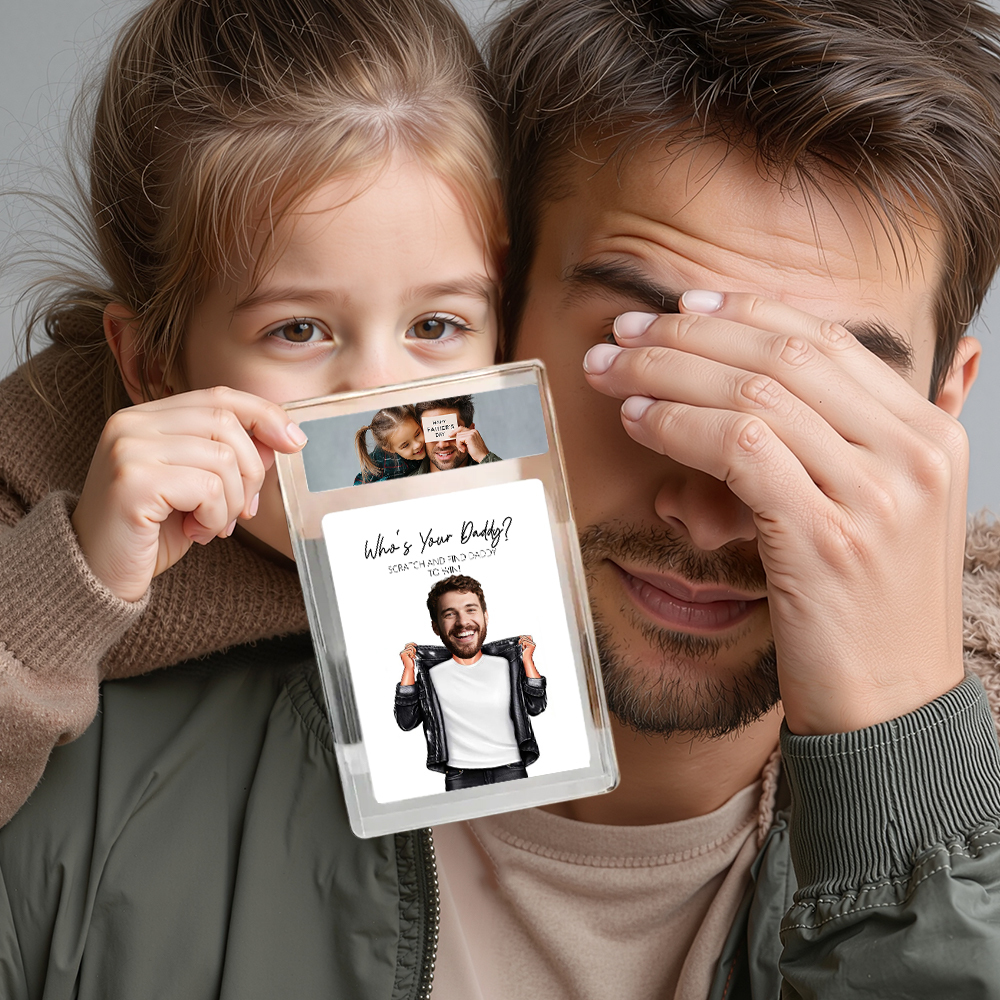 Personalized Photo Father's Day Card DAD Who Has The DAD-TO-BE? Father's Day Gift for Grandpa New Grandpa Gift Dad Wallet Card