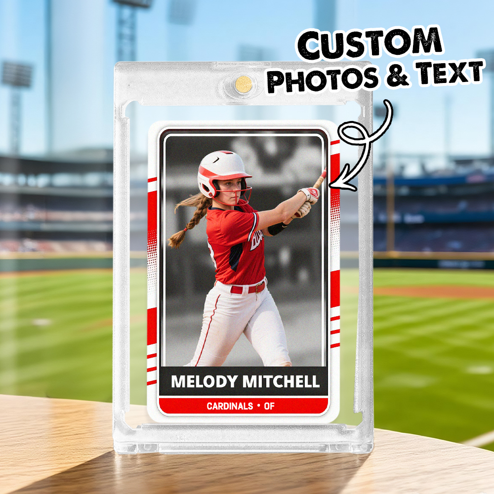 Personalized Sports Portrait Card Custom Name Number Stats Unique Gift for Young Athletes and Sports Fans - MyFaceSocksAU