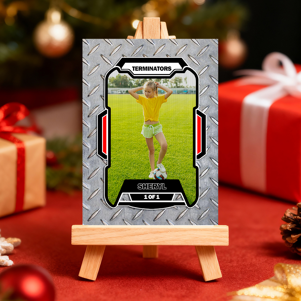 Personalized Lenticular Card Christmas Photo Anime Style Christmas Gift Holiday Greeting Card - MyFaceSocksAU