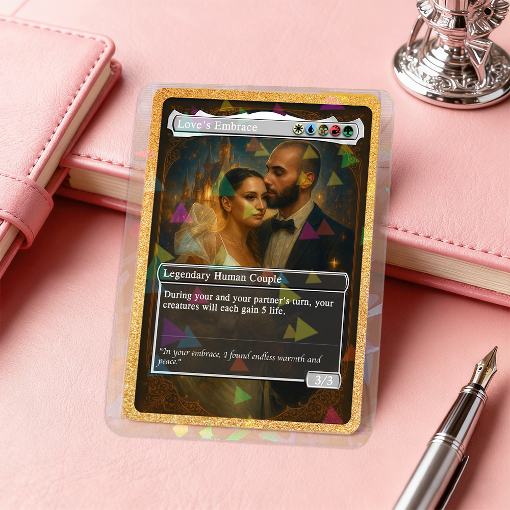 Custom Anime Couples Magic Card Personalized Photo Magic Anime Card Gift for Couples