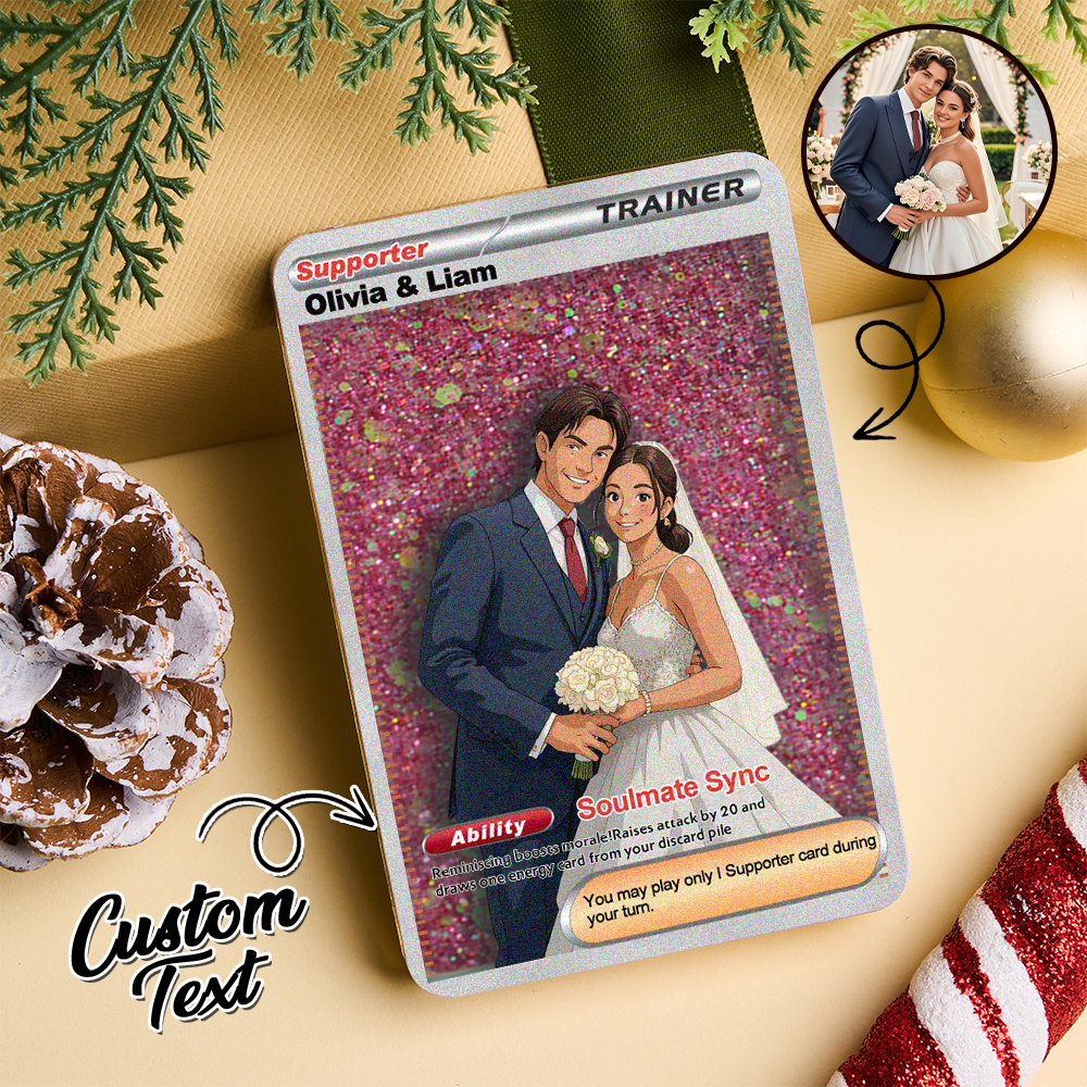 Custom Multicolor Flowing Sand Card Acrylic Card for Pet Lovers & Couple Anniversary Christmas Gift Idea