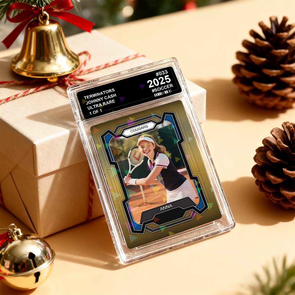 Custom Sports Card for Kids  Personalized Portrait Card with Team Name Great Athlete Gift Idea Christmas Gift - MyFaceSocksAU