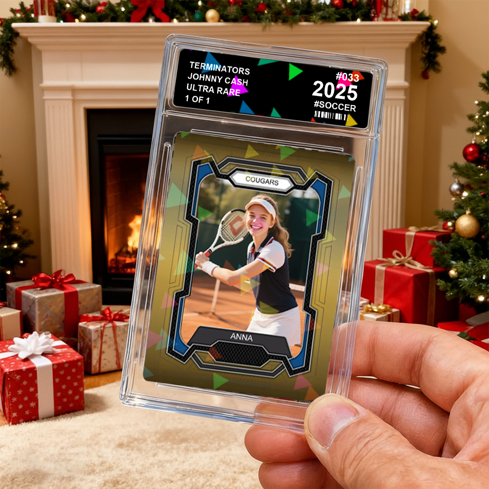 Custom Sports Card for Kids  Personalized Portrait Card with Team Name Great Athlete Gift Idea Christmas Gift - MyFaceSocksAU