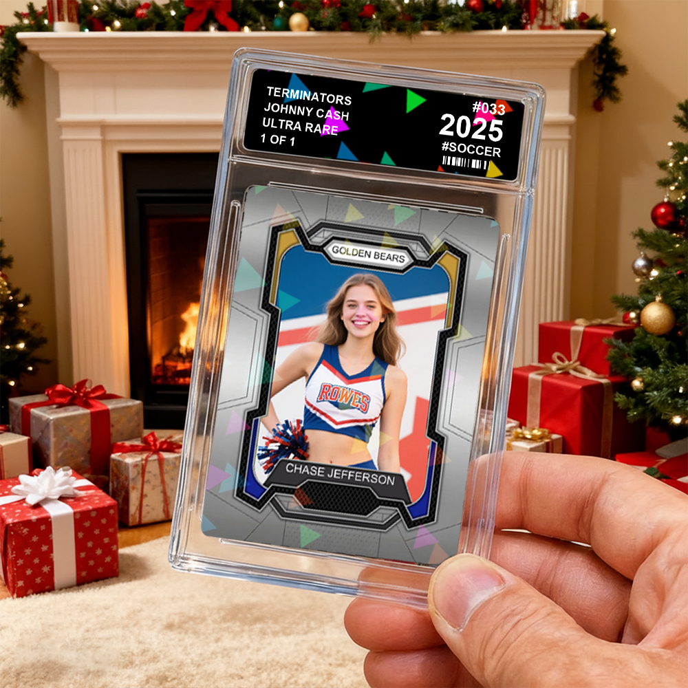 Custom Sports Card for Kids  Personalized Portrait Card with Team Name Great Athlete Gift Idea Christmas Gift - MyFaceSocksAU