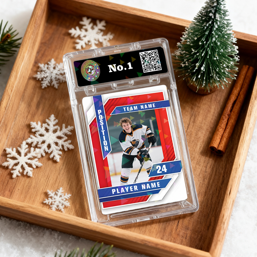 Custom Sports Card for Kids  Personalized Portrait Card with Team Name Great Athlete Gift Idea Christmas Gift - MyFaceSocksAU