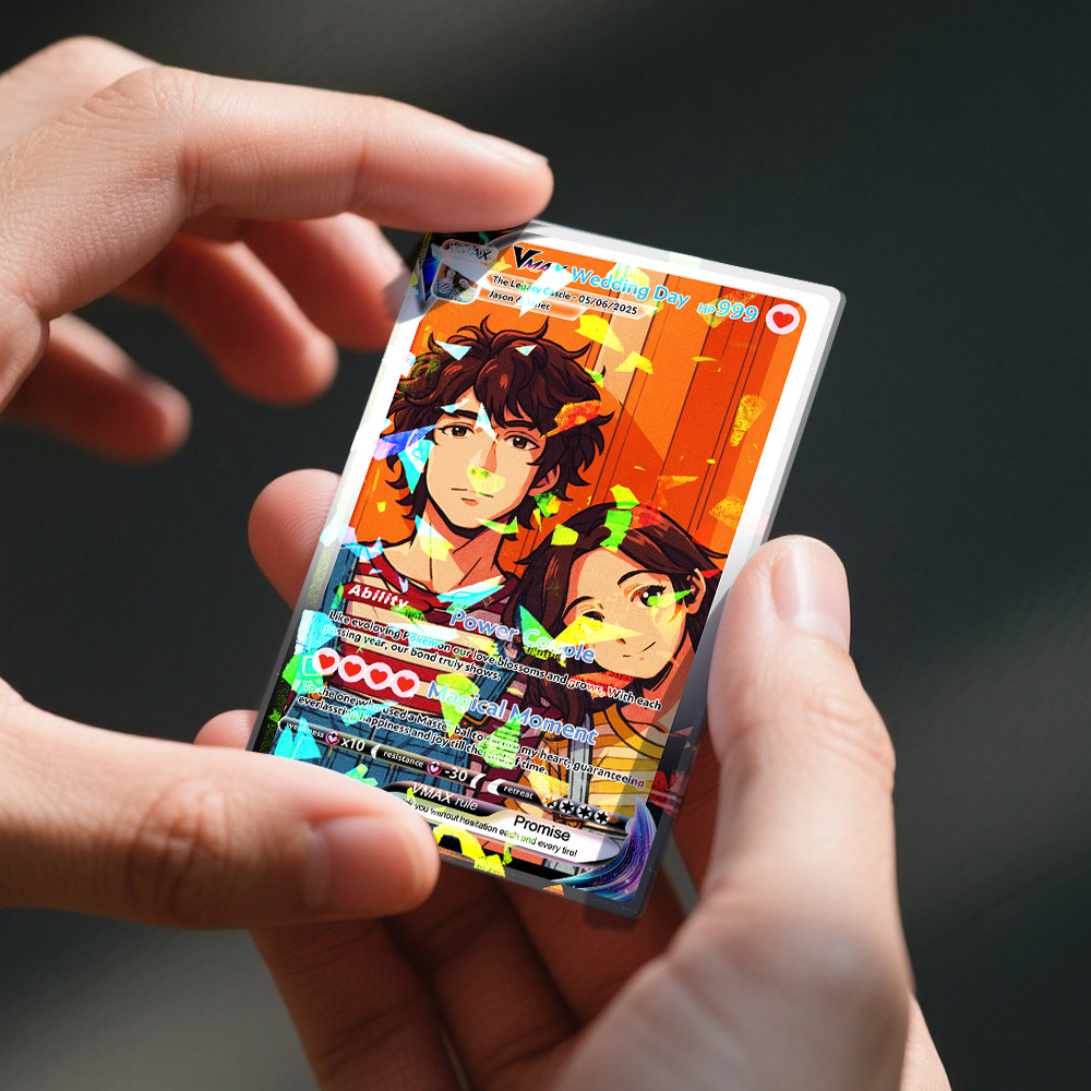 Custom Anime Couple Card Romantic Valentine Gift for Couple Unique Collectible Keepsake Gift - MyFaceSocksAU