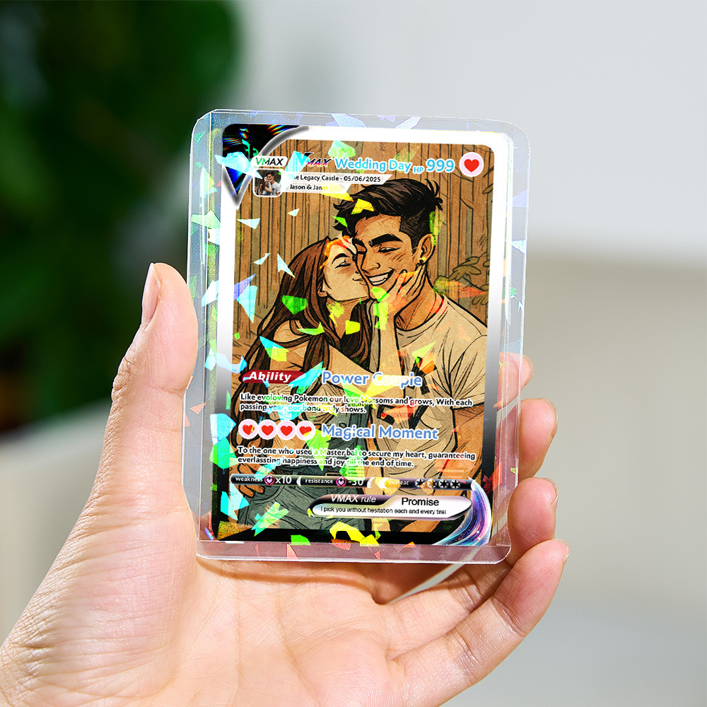 Custom Anime Couple Card Romantic Valentine Gift for Couple Unique Collectible Keepsake Gift - MyFaceSocksAU