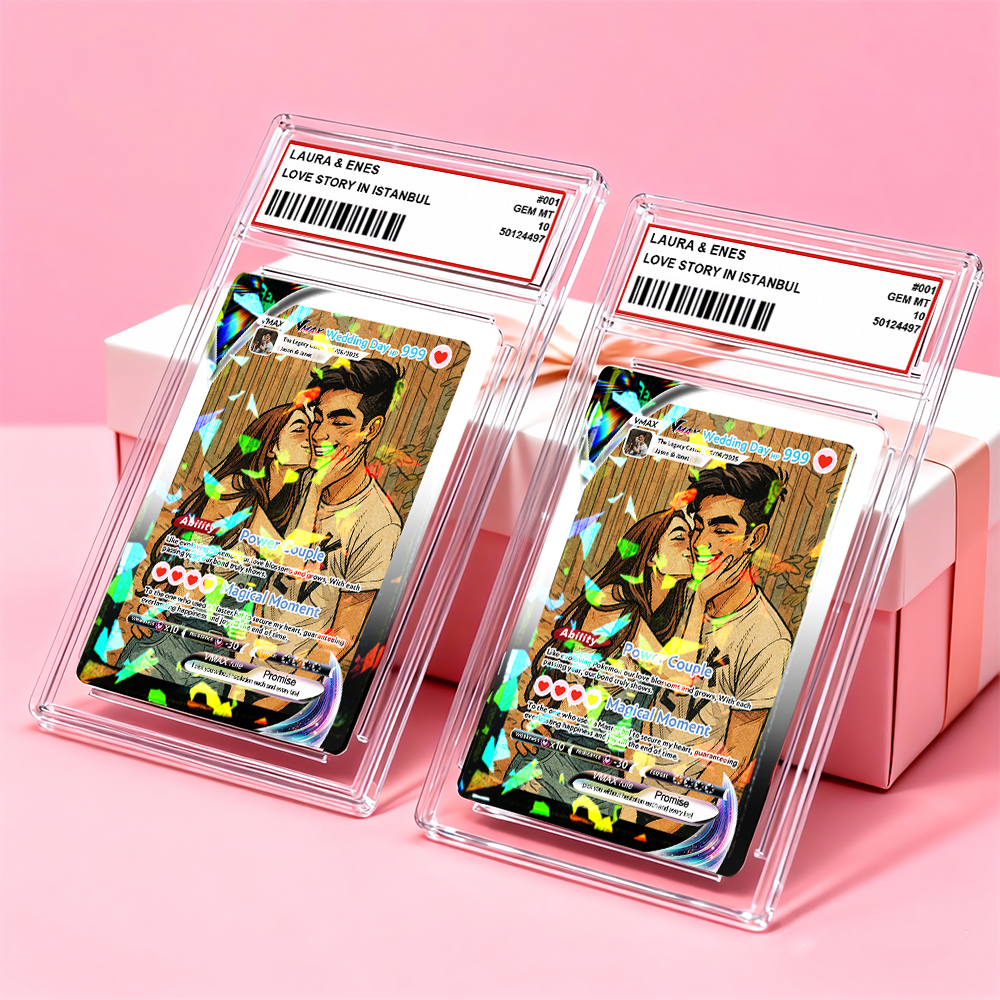 Custom Anime Couple Card Romantic Valentine Gift for Couple Unique Collectible Keepsake Gift - MyFaceSocksAU