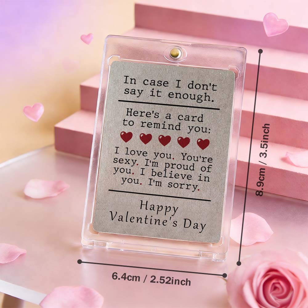 Custom Couple Card All The Things to Say Valentine's Card Romantic Valentine Gift for Couple Unique Collectible Keepsake - MyFaceSocksAU