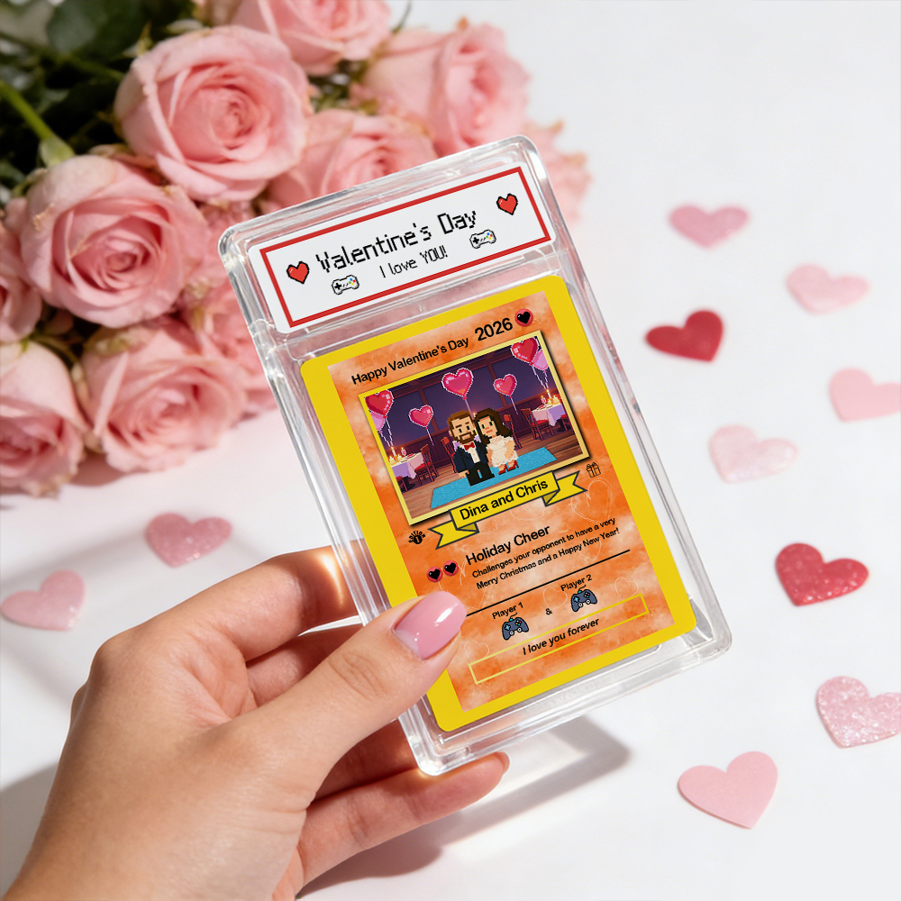 Custom Valentine Card I Choose You Present for Couple Turn Your Photo into a Unique Collectible Pixel Man Style Card Valentine  Gift Idea - MyFaceSocksAU