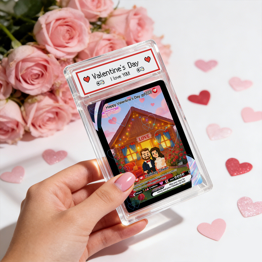 Custom Valentine Card I Choose You Present for Couple Turn Your Photo into a Unique Collectible Pixel Man Style Card Valentine  Gift Idea - MyFaceSocksAU