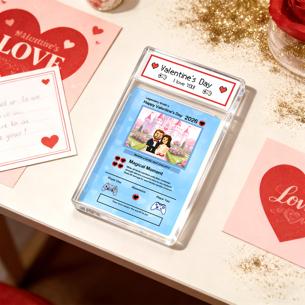 Custom Valentine Card I Choose You Present for Couple Turn Your Photo into a Unique Collectible Pixel Man Style Card Valentine  Gift Idea - MyFaceSocksAU