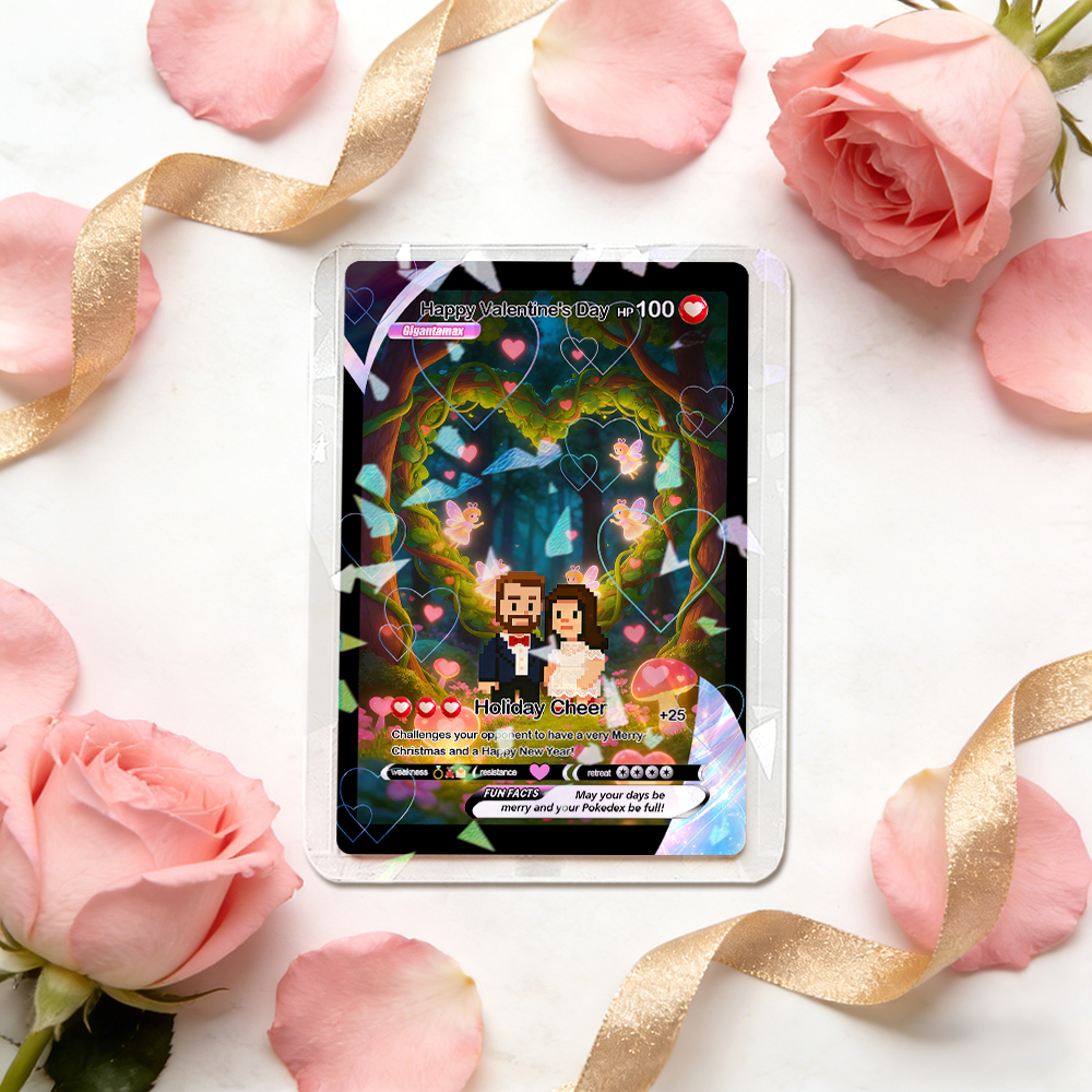 Custom Valentine Card I Choose You Present for Couple Turn Your Photo into a Unique Collectible Pixel Man Style Card Valentine  Gift Idea - MyFaceSocksAU