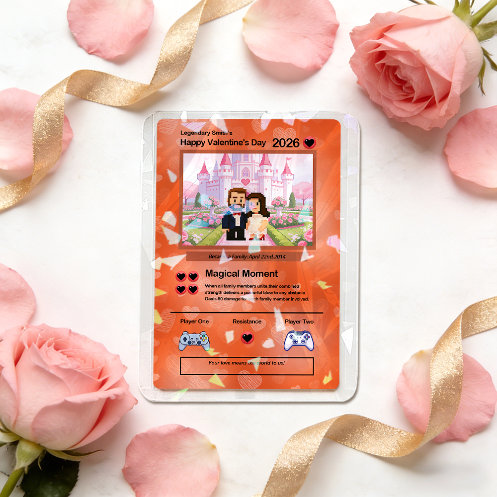 Custom Valentine Card I Choose You Present for Couple Turn Your Photo into a Unique Collectible Pixel Man Style Card Valentine  Gift Idea - MyFaceSocksAU