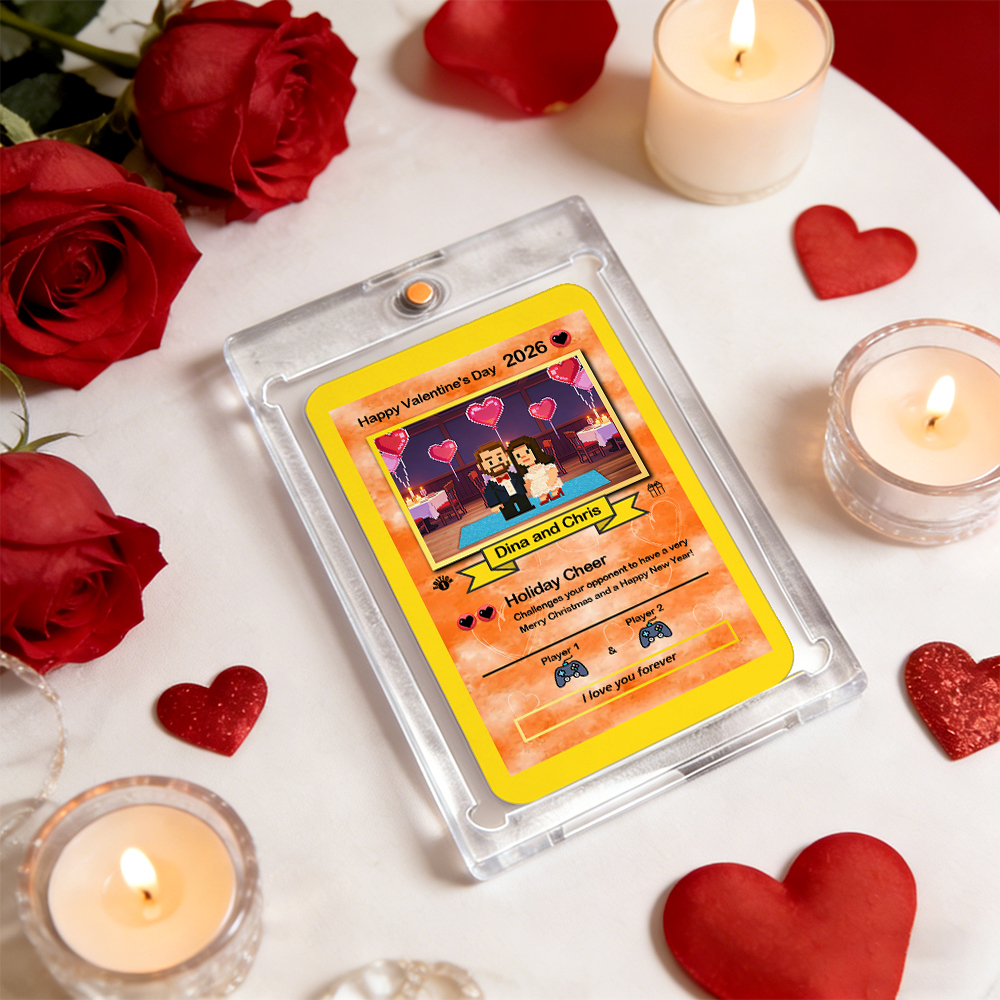 Custom Valentine Card I Choose You Present for Couple Turn Your Photo into a Unique Collectible Pixel Man Style Card Valentine  Gift Idea - MyFaceSocksAU