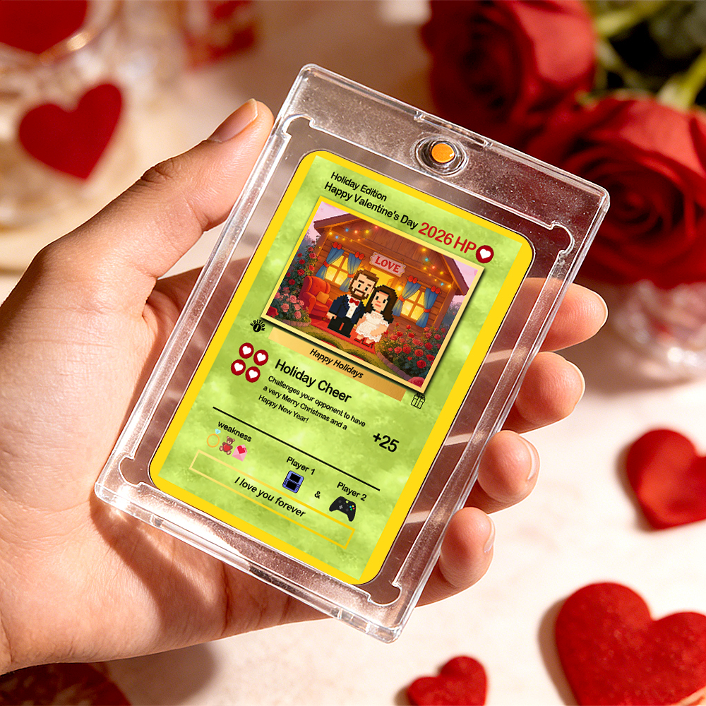 Custom Valentine Card I Choose You Present for Couple Turn Your Photo into a Unique Collectible Pixel Man Style Card Valentine  Gift Idea - MyFaceSocksAU