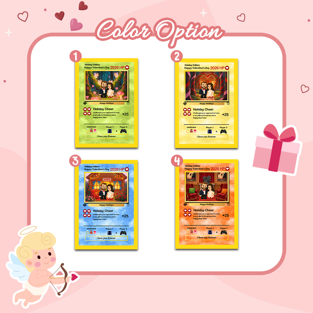Custom Valentine Card I Choose You Present for Couple Turn Your Photo into a Unique Collectible Pixel Man Style Card Valentine  Gift Idea - MyFaceSocksAU