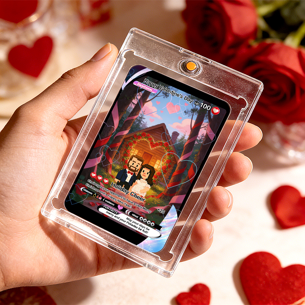 Custom Valentine Card I Choose You Present for Couple Turn Your Photo into a Unique Collectible Pixel Man Style Card Valentine  Gift Idea - MyFaceSocksAU