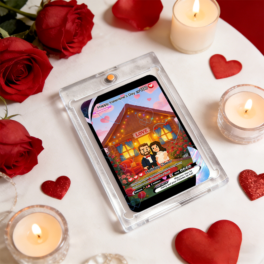 Custom Valentine Card I Choose You Present for Couple Turn Your Photo into a Unique Collectible Pixel Man Style Card Valentine  Gift Idea - MyFaceSocksAU