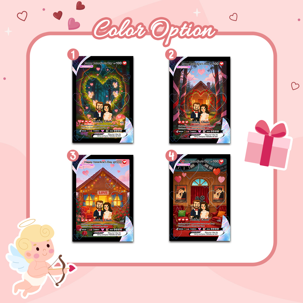 Custom Valentine Card I Choose You Present for Couple Turn Your Photo into a Unique Collectible Pixel Man Style Card Valentine  Gift Idea - MyFaceSocksAU