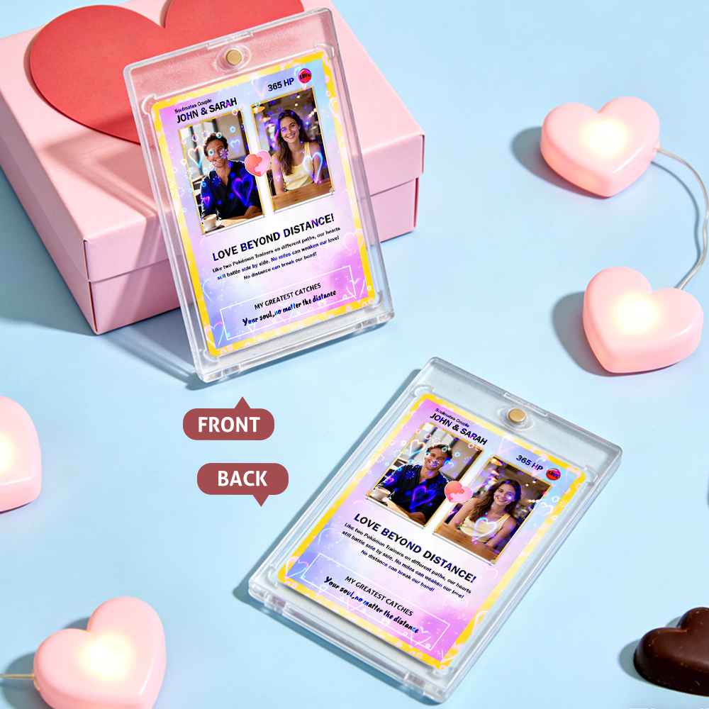 Custom Couple Card Romantic Anniversary Gift for Couple Unique Collectible Keepsake Couple Photo Puzzle Style Card - MyFaceSocksAU