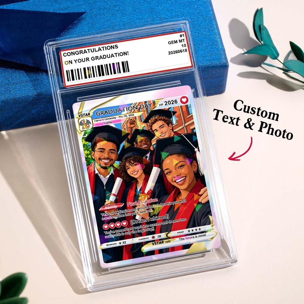 Personalized Photo Anime VMAX Card For Graduation Season - MyFaceSocksAU