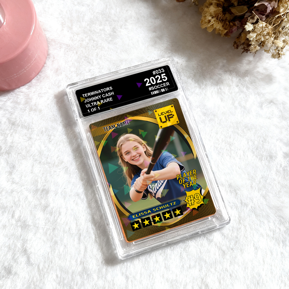 Custom Sports Trading Card Personalized Photo Portrait Card for Athletes and Fans - MyFaceSocksAU