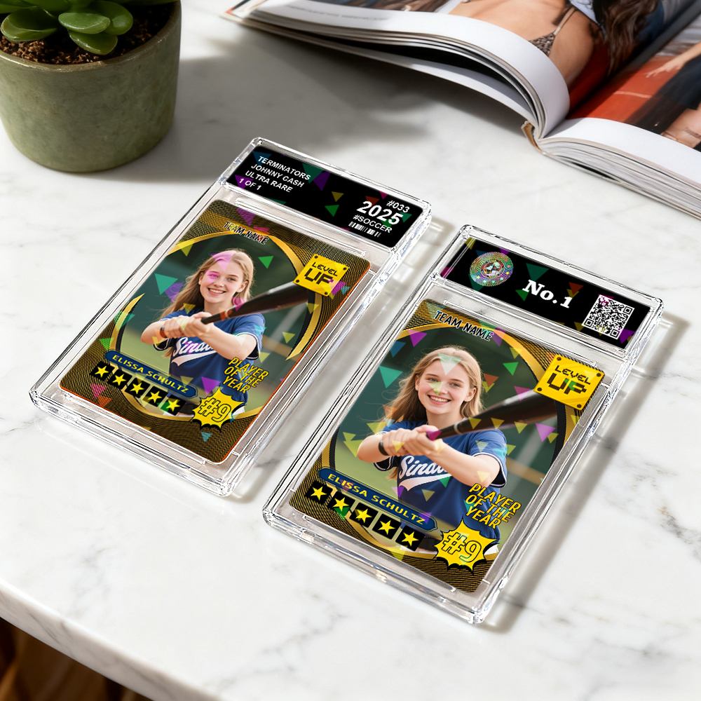 Custom Sports Trading Card Personalized Photo Portrait Card for Athletes and Fans - MyFaceSocksAU