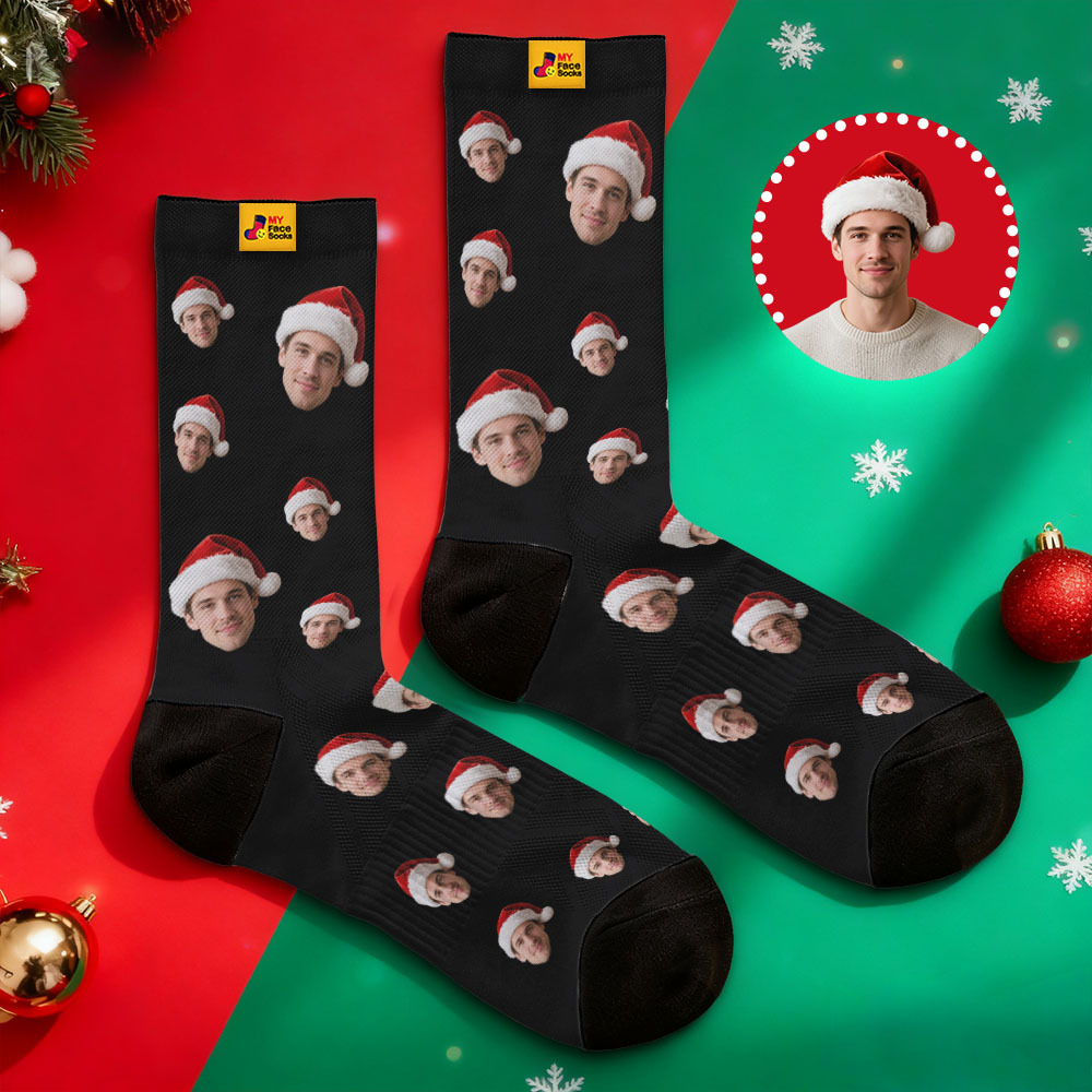 Christmas Gift Custom Face Socks Multi -face Breathable Add Pictures Colorful Photo Socks Gifts